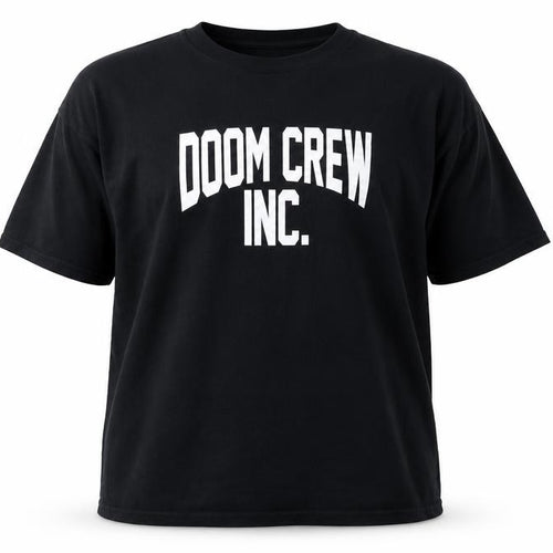 Gildan Men's Black Doom Crew Inc. Graphic T-Shirt 2XL