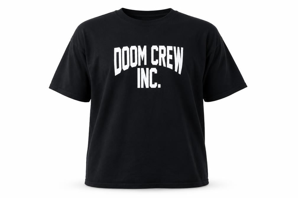 Gildan Men's Black Doom Crew Inc. Graphic T-Shirt 2XL
