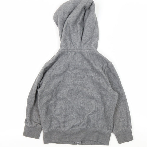 GAP Kids Boys Grey Full Zip Hoodie XS with Logo Accents