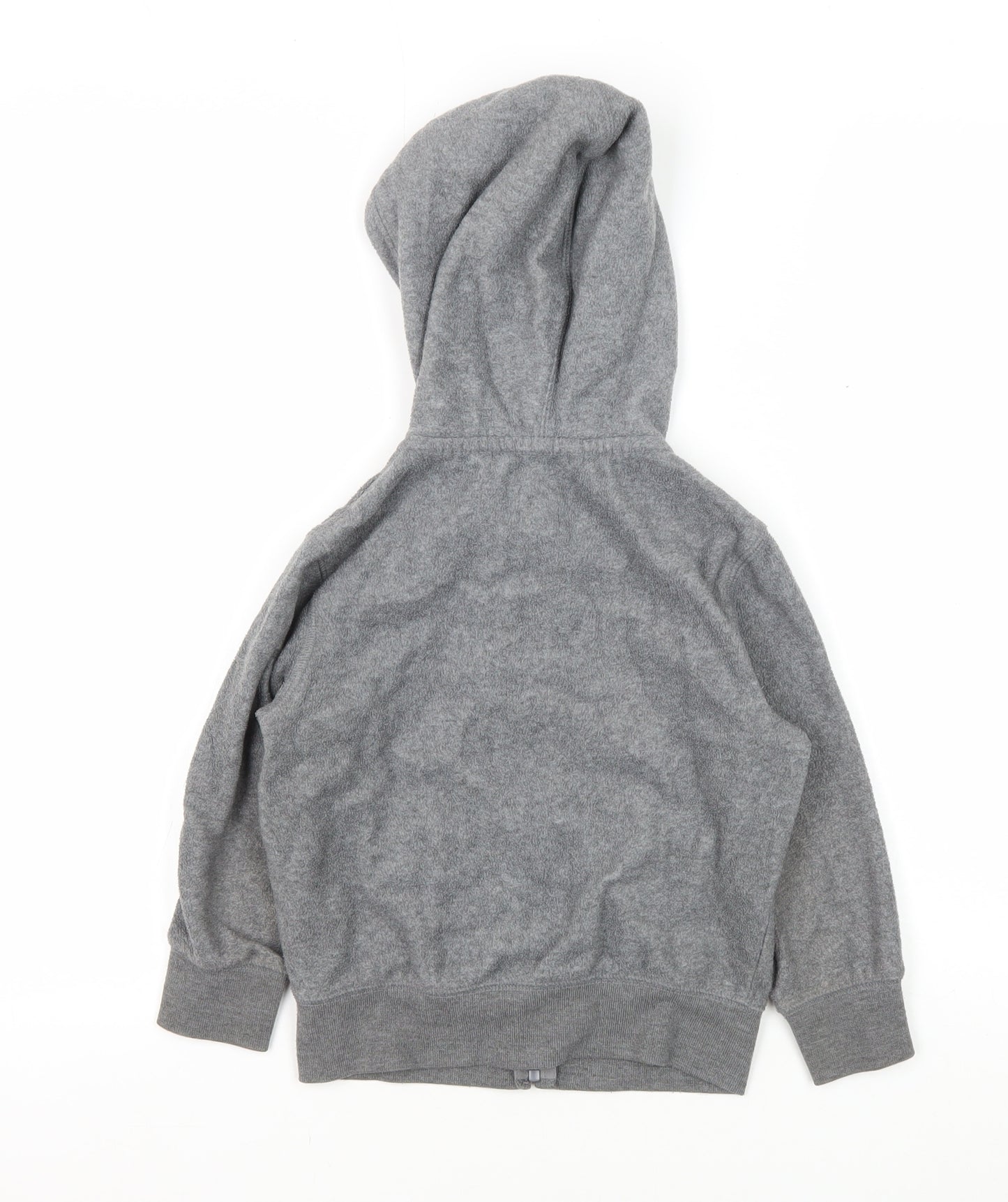 GAP Kids Boys Grey Full Zip Hoodie XS with Logo Accents