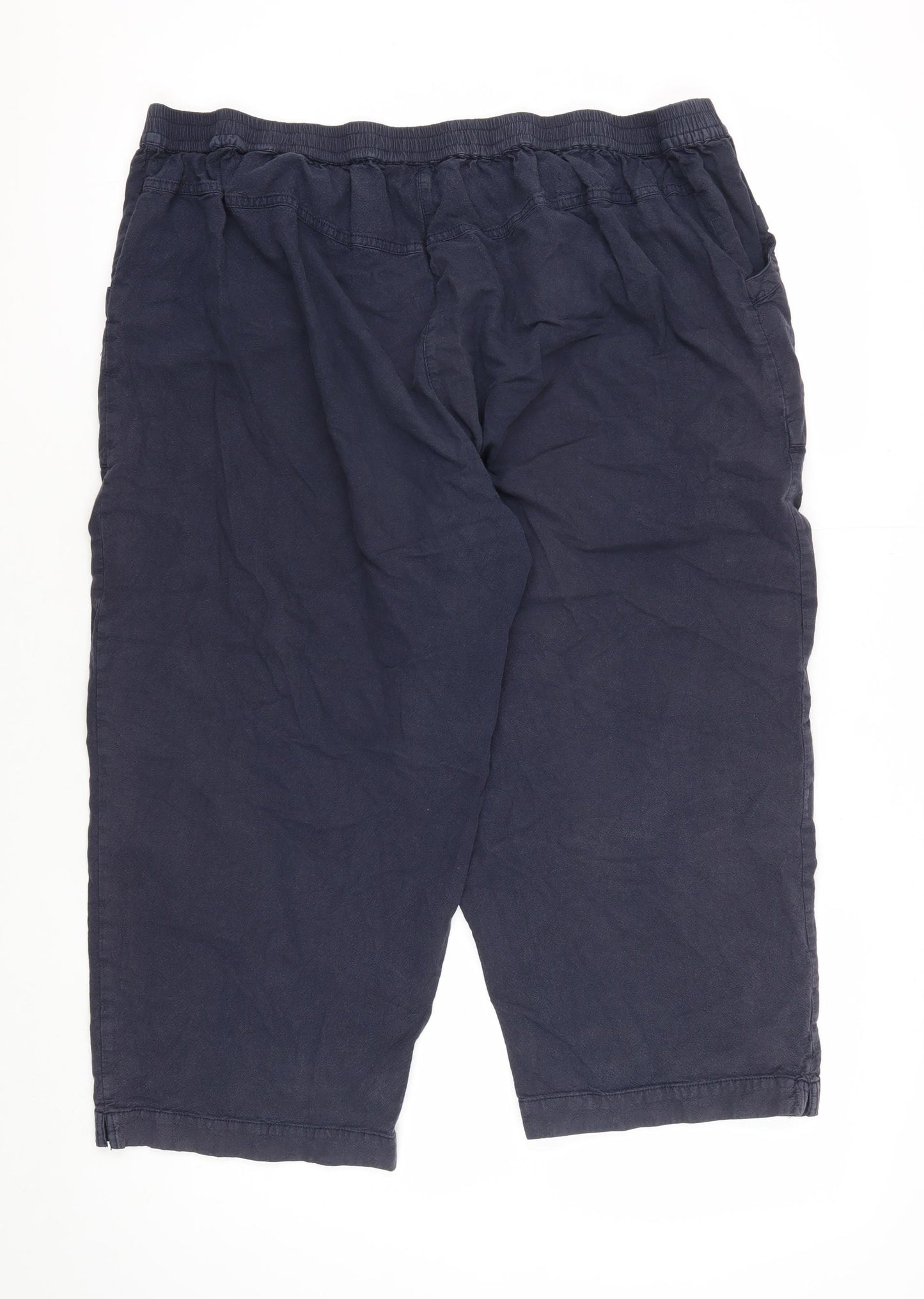 TIGI Women's Blue Cargo Trousers Size 22 Relaxed Fit