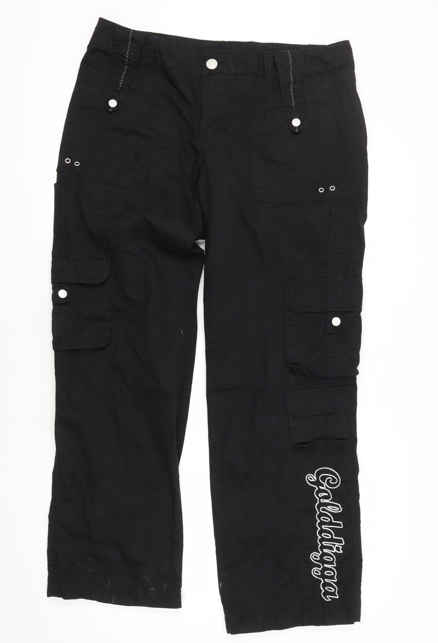 Golddigga Women’s Black Cargo Trousers Size 14