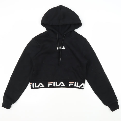 Fila Girls Black Logo Pullover Hoodie 3XS