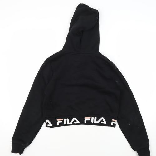 Fila Girls Black Logo Pullover Hoodie 3XS