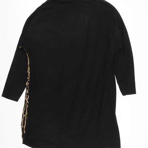 Alba Monti Women's Black Animal Print Dress 10-12
