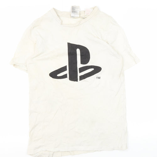 H&M Boys White PlayStation Graphic T-Shirt, Size 11-12 Years