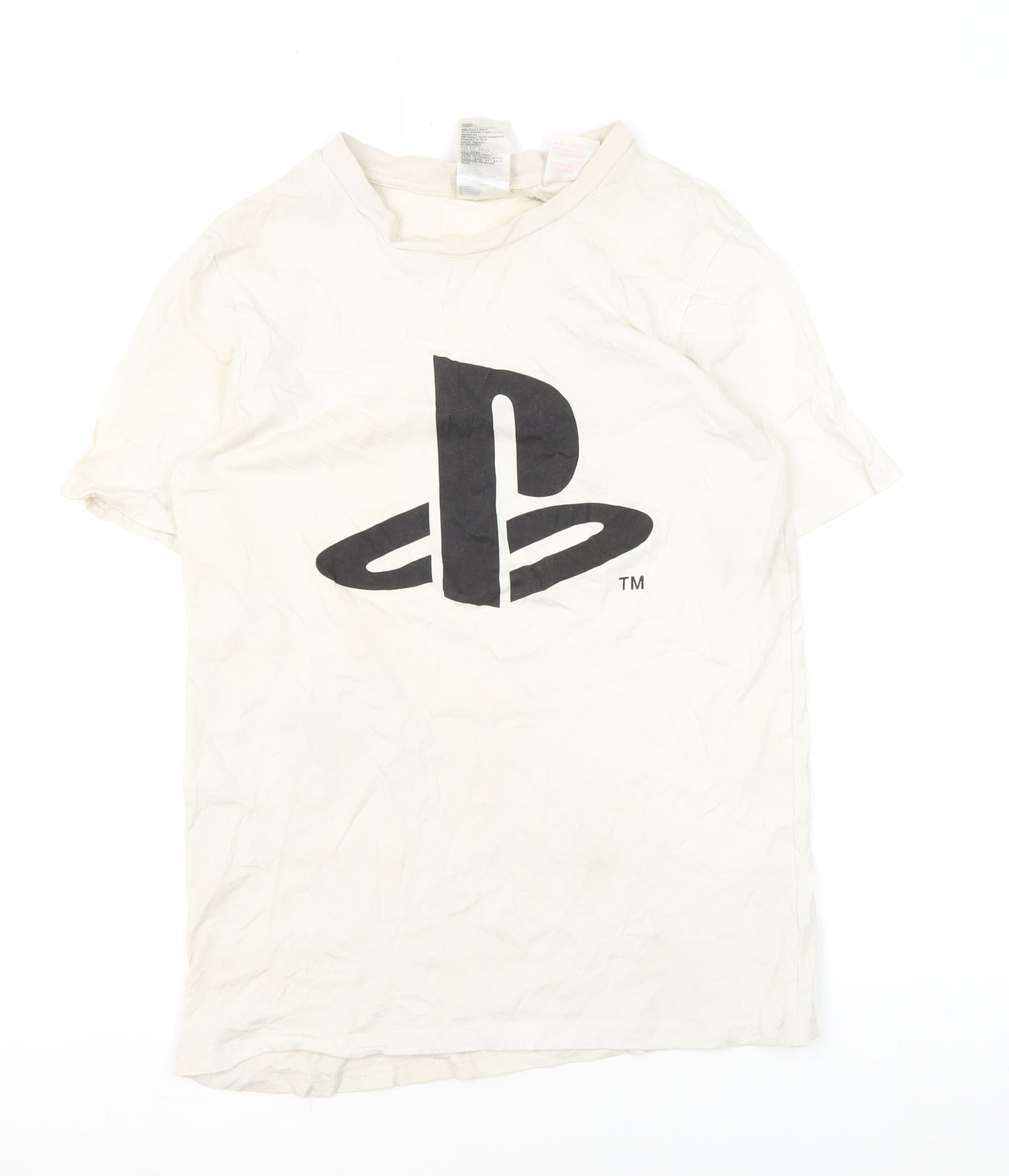 H&M Boys White PlayStation Graphic T-Shirt, Size 11-12 Years