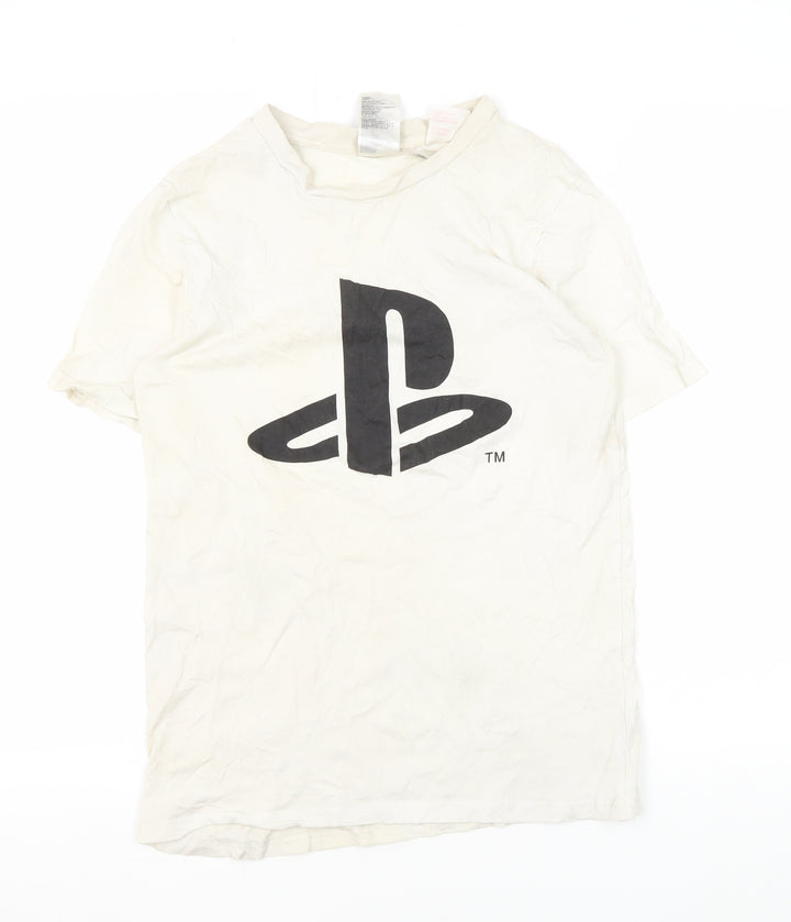 H&M Boys White PlayStation Graphic T-Shirt, Size 11-12 Years