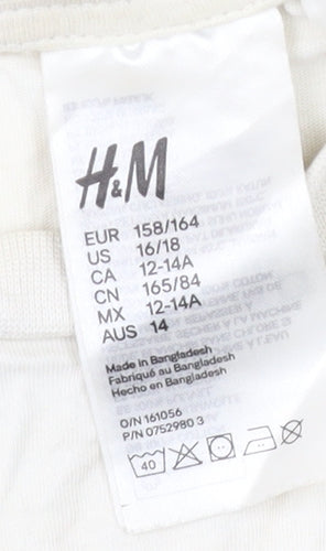 H&M Boys White PlayStation Graphic T-Shirt, Size 11-12 Years