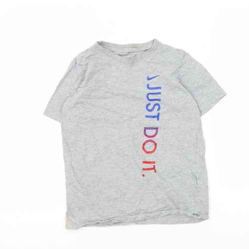 Nike Boys Grey Logo T-Shirt - Medium, Casual Style