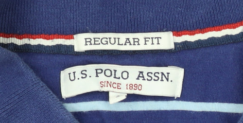 U.S. Polo Assn. Men's Blue Striped Polo Shirt S