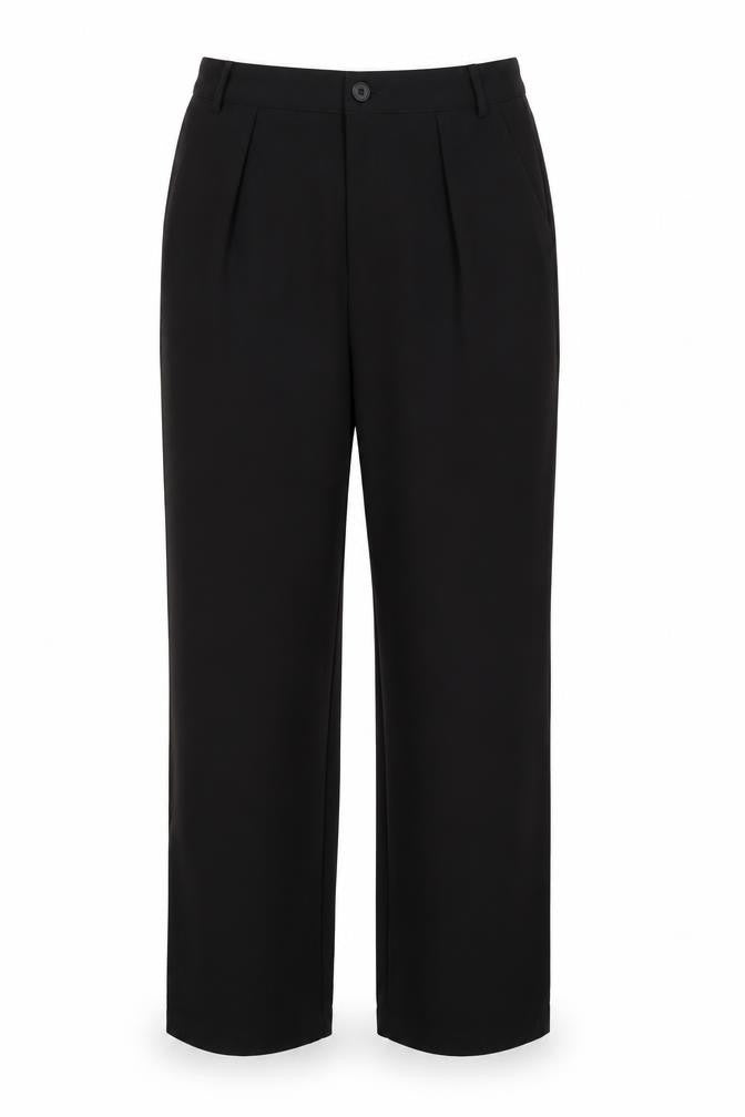 Front view of DAZY Women's Black Trousers, size L, Polyester