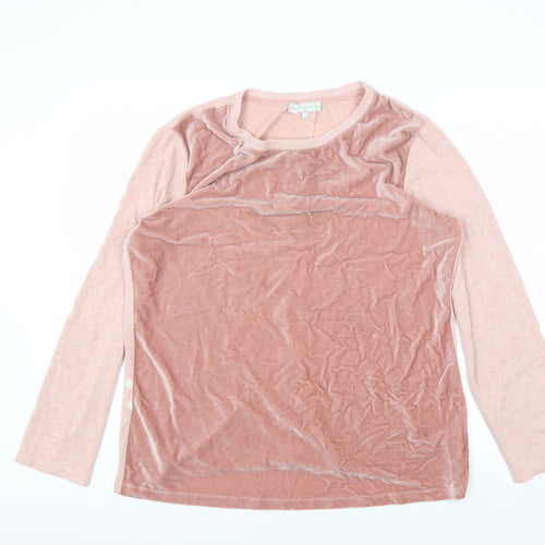 RJR. John Rocha Women's Pink Velvet Blouse, Size 16