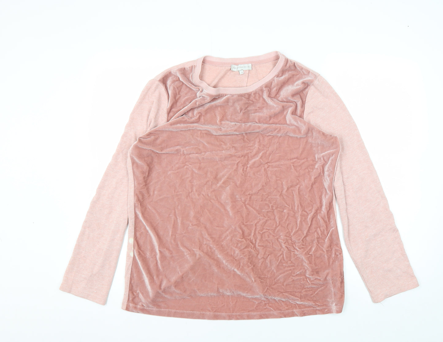 RJR. John Rocha Women's Pink Velvet Blouse, Size 16