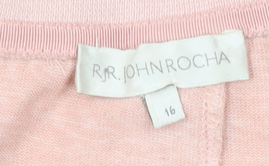 RJR. John Rocha Women's Pink Velvet Blouse, Size 16