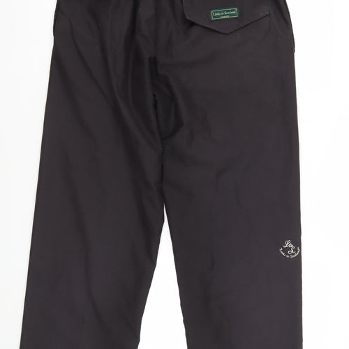 Links to Scotland Unisex Black Weatherproof Rain Trousers L