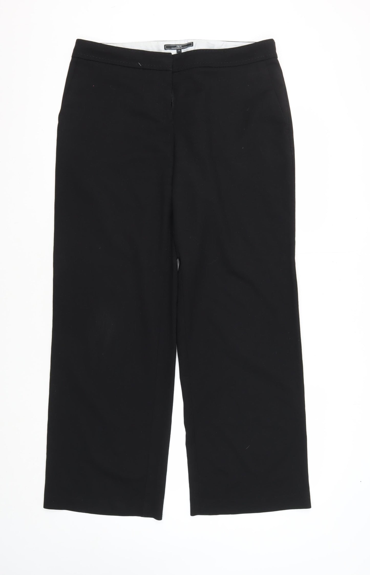 Next Women's Black Regular Fit Trousers Size 12