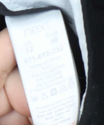 Next Women's Black Regular Fit Trousers Size 12