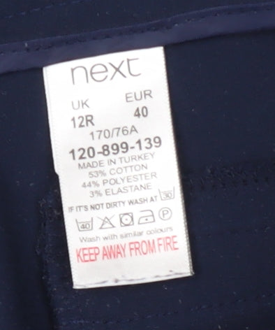 Next Women's Blue Trousers Size 12 with Pockets