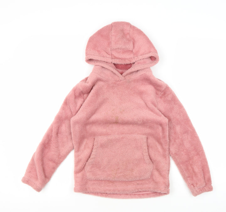 Mountain Warehouse Girls Pink Fleece Hoodie Size 7 Years