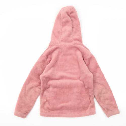 Mountain Warehouse Girls Pink Fleece Hoodie Size 7 Years