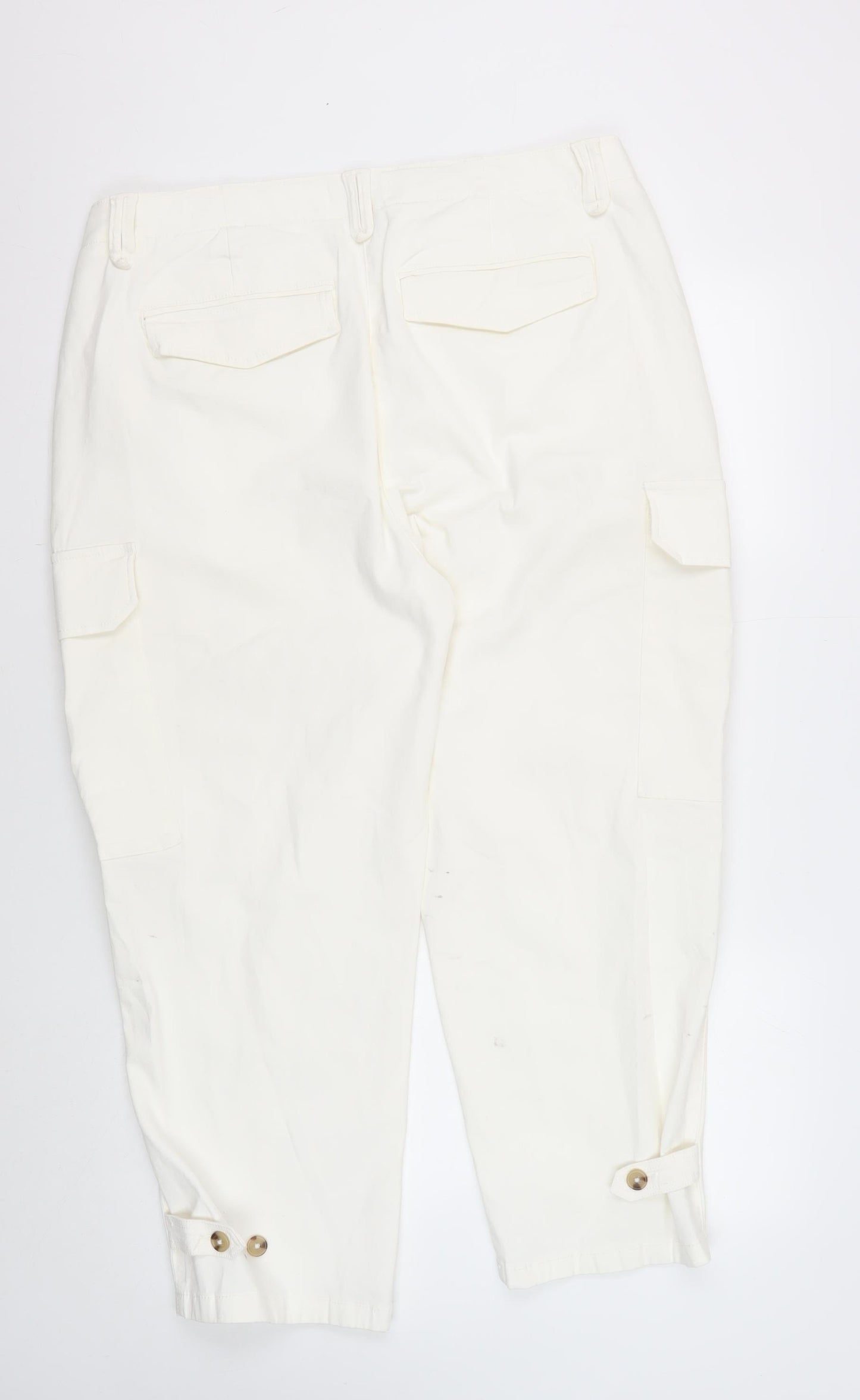 Marks and Spencer Women's Ivory Cargo Trousers Size 20