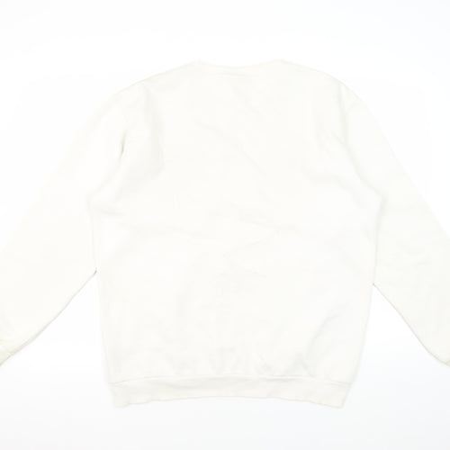 Adidas Men's White Pullover Logo Sweatshirt Size M