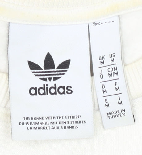 Adidas Men's White Pullover Logo Sweatshirt Size M