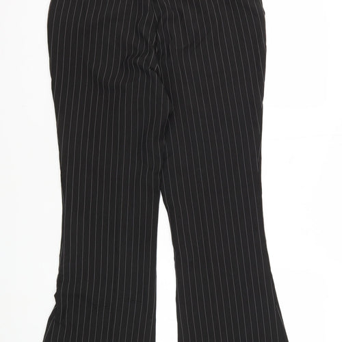 Sosandar Women's Black Striped Trousers Size 10
