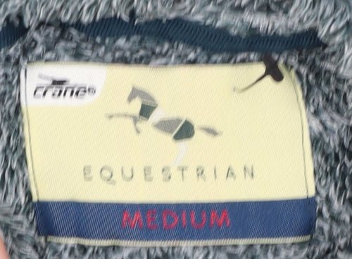 Crane Unisex Grey Hoodie Medium Fleece Equestrian Style