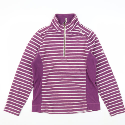 Craghoppers Women's Purple Striped Fleece Size UK 10