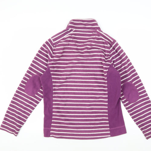 Craghoppers Women's Purple Striped Fleece Size UK 10