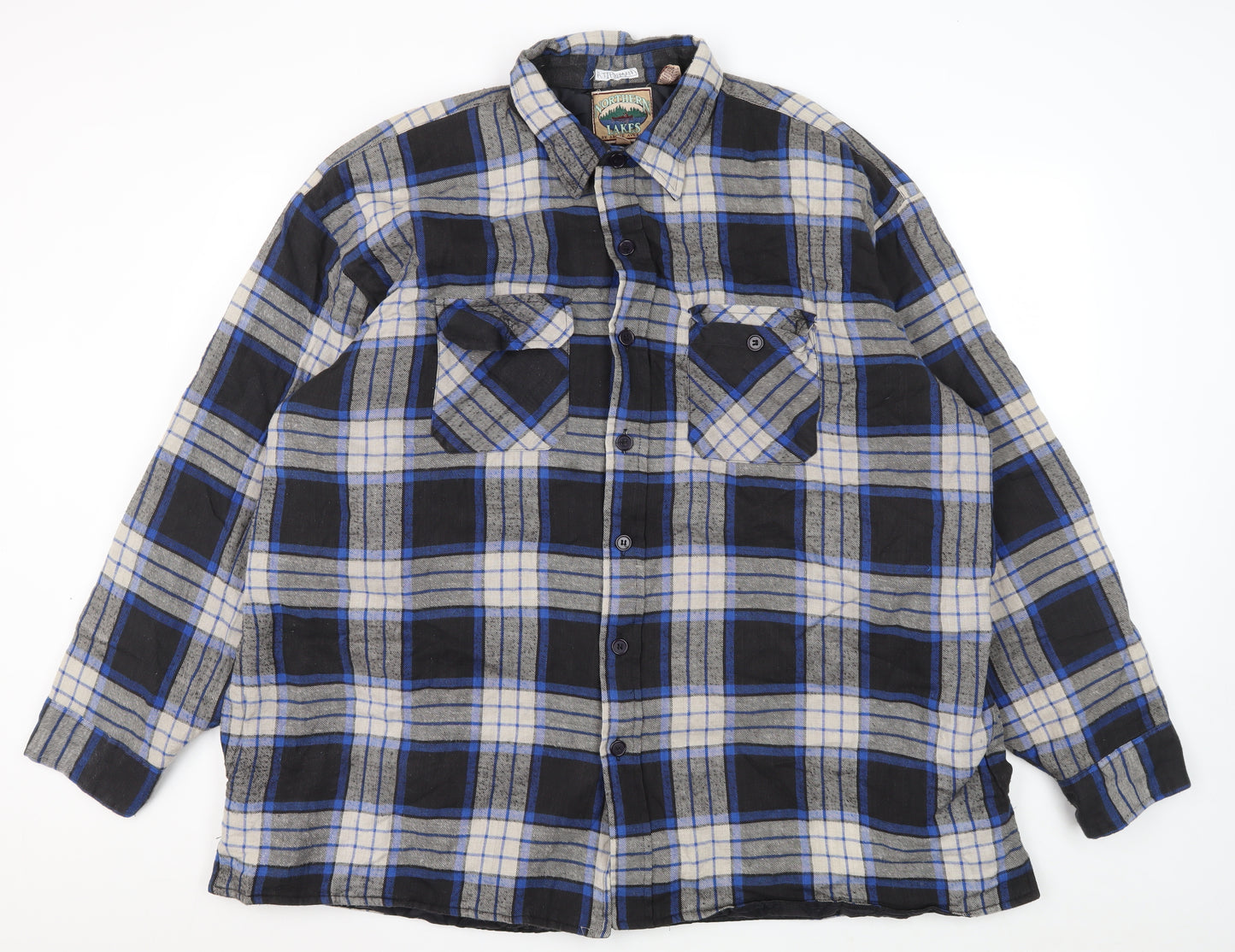 Northern Lakes Men's Blue Check Quilted Jacket 2XL
