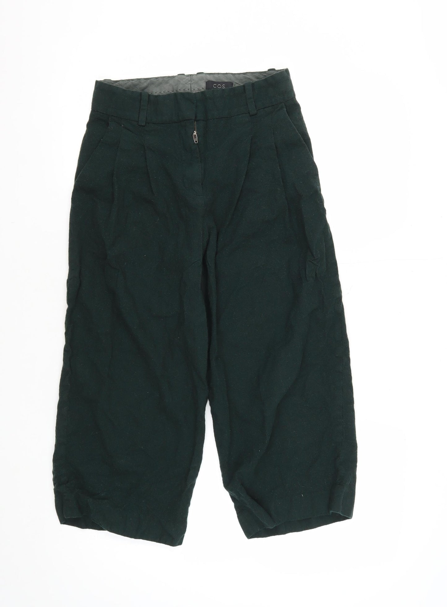 COS Women's Black Wool Trousers, Size 6, Regular Fit