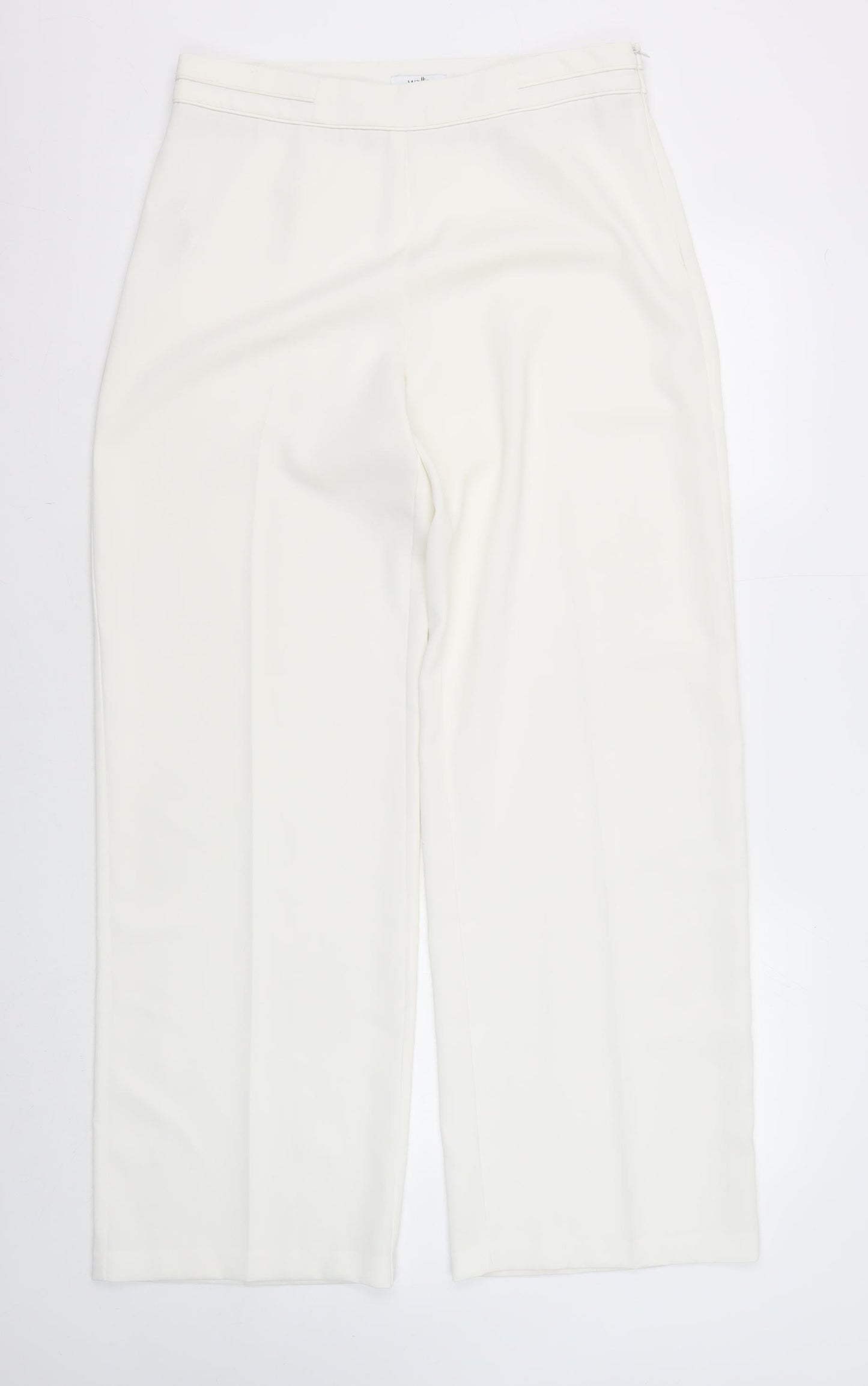 Wallis Women's Ivory Straight Leg Trousers, Size 12