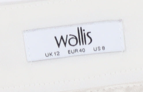 Wallis Women's Ivory Straight Leg Trousers, Size 12