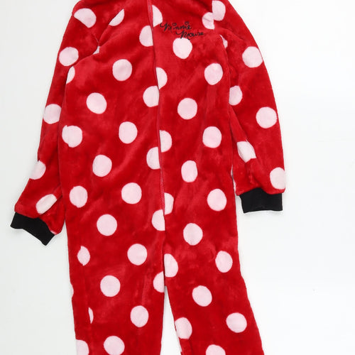 Disney Girls Red Minnie Mouse Polka Dot One Piece 7-8 Years