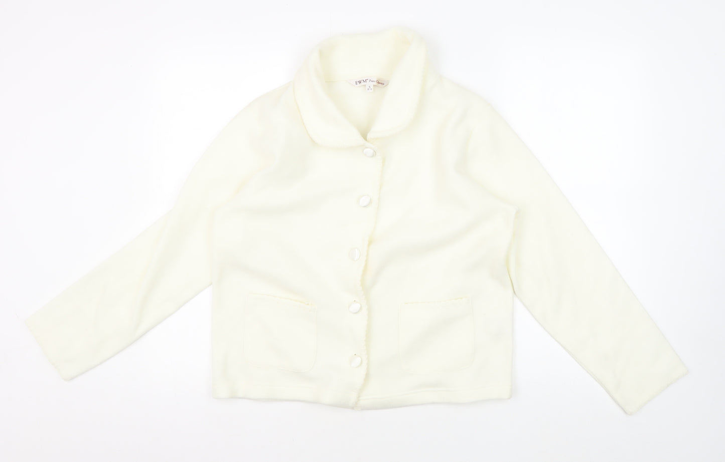 EWM Women's Ivory Jacket - Size S, Collared, Button