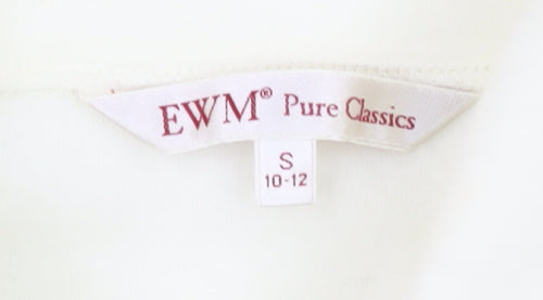 EWM Women's Ivory Jacket - Size S, Collared, Button