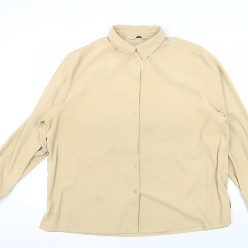 Jumper Men's XL Beige Button-Up Long Sleeve Shirt
