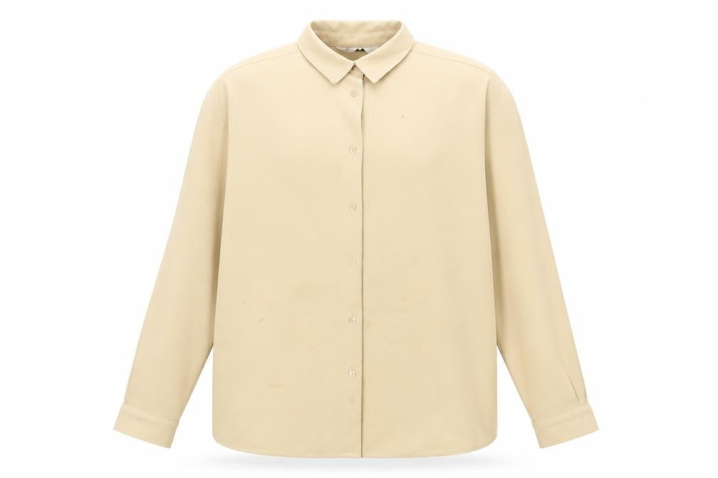Front view of Jumper Men's XL Beige Button-Up Long Sleeve Shirt