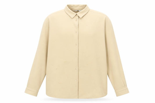Front view of Jumper Men's XL Beige Button-Up Long Sleeve Shirt