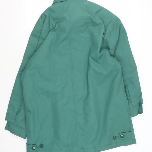 Dannimac Women's Green Coat, Size M, Button & Zip