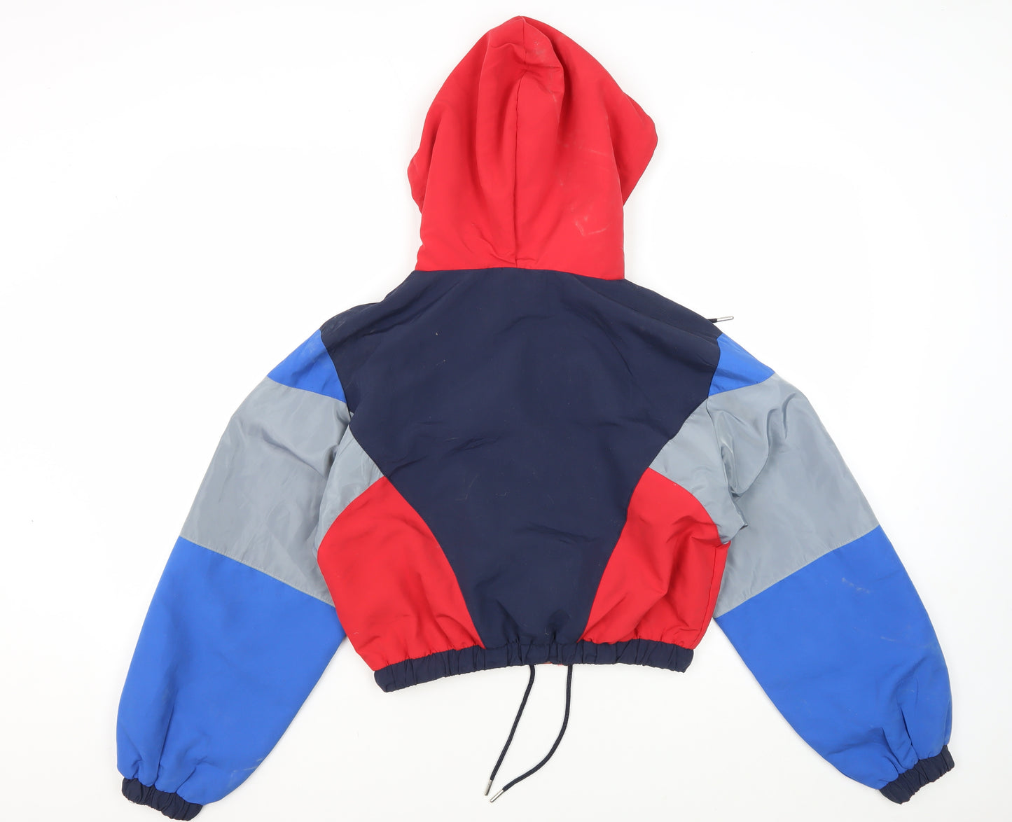 BLFD Women's Red Blue Colourblock Hooded Jacket