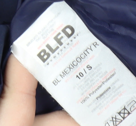 BLFD Women's Red Blue Colourblock Hooded Jacket