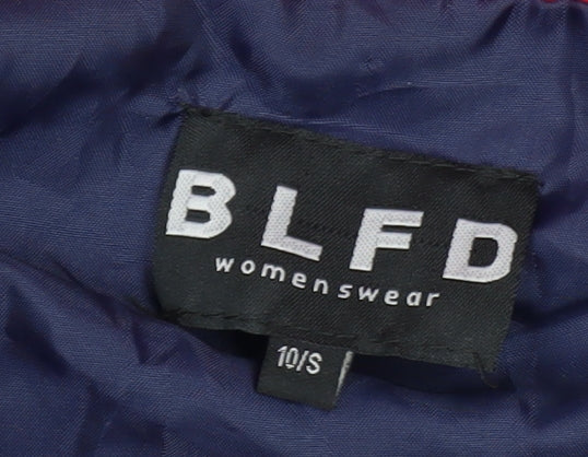 BLFD Women's Red Blue Colourblock Hooded Jacket