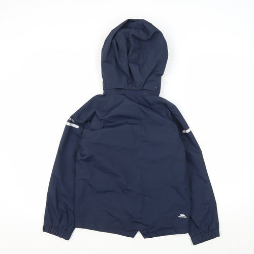Trespass Girls Blue Waterproof Parka Jacket 7-8 Years