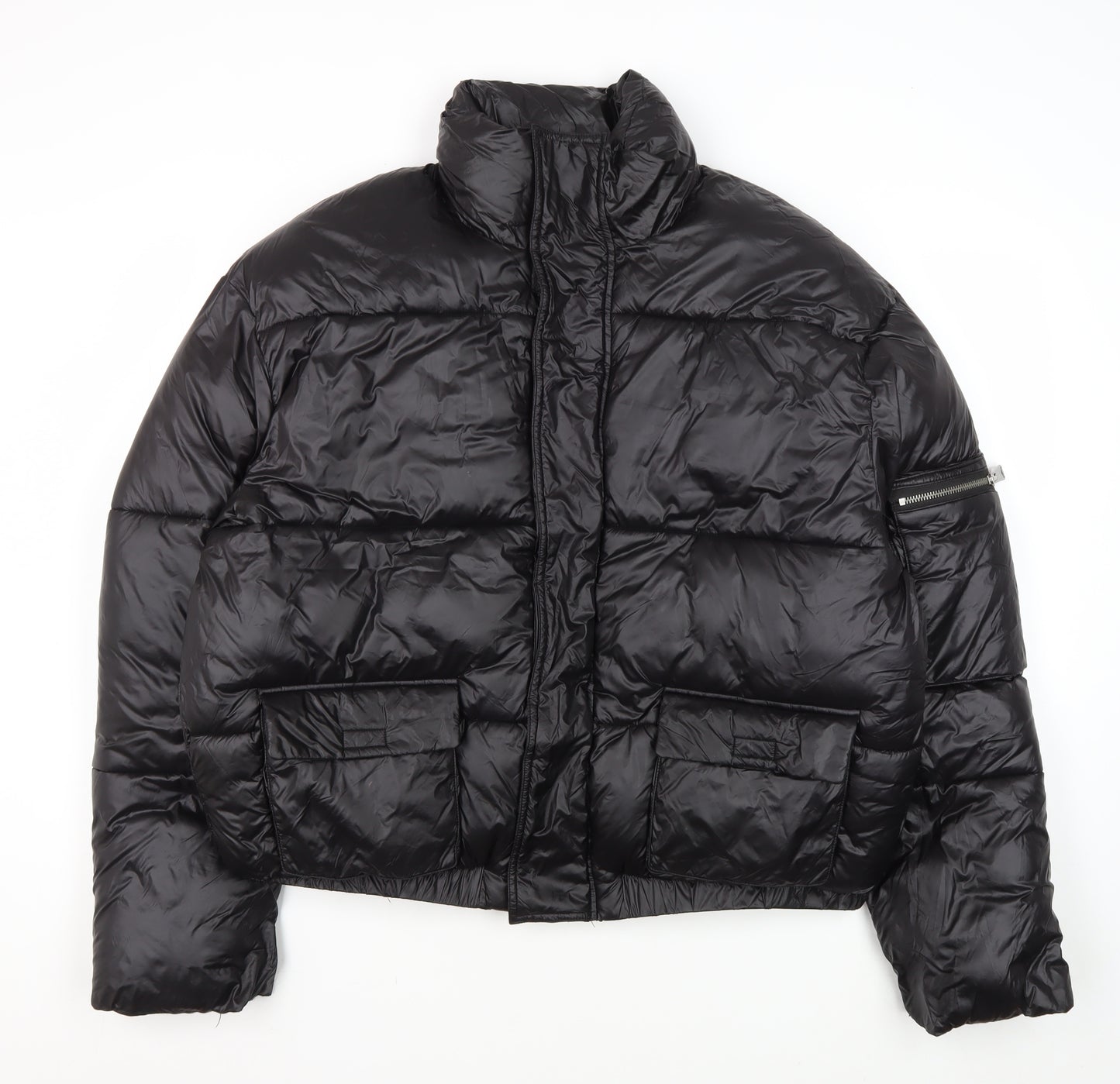 EGO Women's Black Puffer Jacket Size 14, Winter Coat