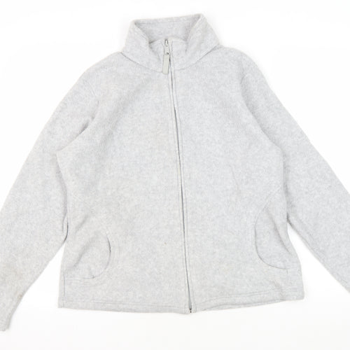 Marks & Spencer Women's Grey Full Zip Jacket Size 16