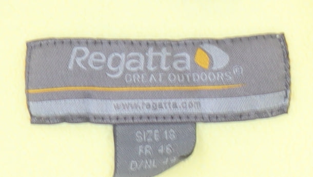 Regatta Women's Yellow Fleece Zip Sweatshirt Size 18